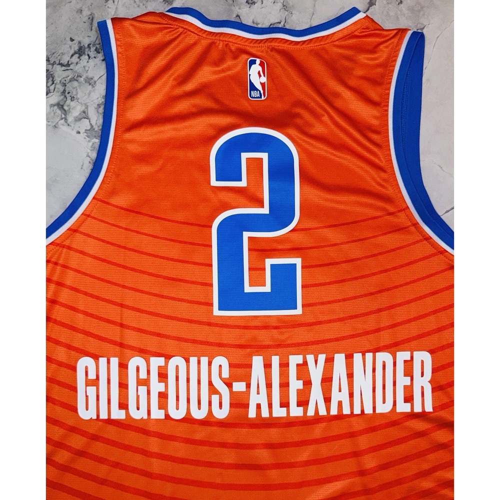 Shai Gilgeous-Alexander OKC Thunder Jersey #2 Fanatics Orange Size M Fast Break